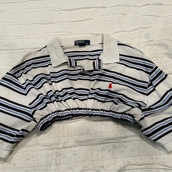 Two piece polo cropped top and skirt - Picture 4 of 5